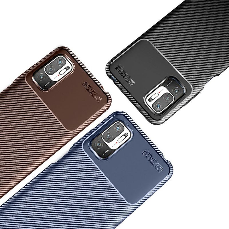 Case Kuoret Xiaomi Redmi Note 10 5G Tummansininen Musta Puhelinkuoret Joustava Hiilikuidun Rakenne
