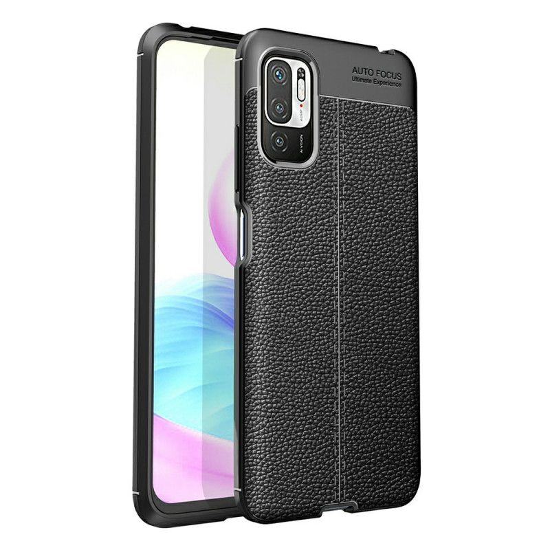 Kuori Xiaomi Redmi Note 10 5G Punainen Musta Kaksilinjainen Litsi Nahkaa Suojakuori