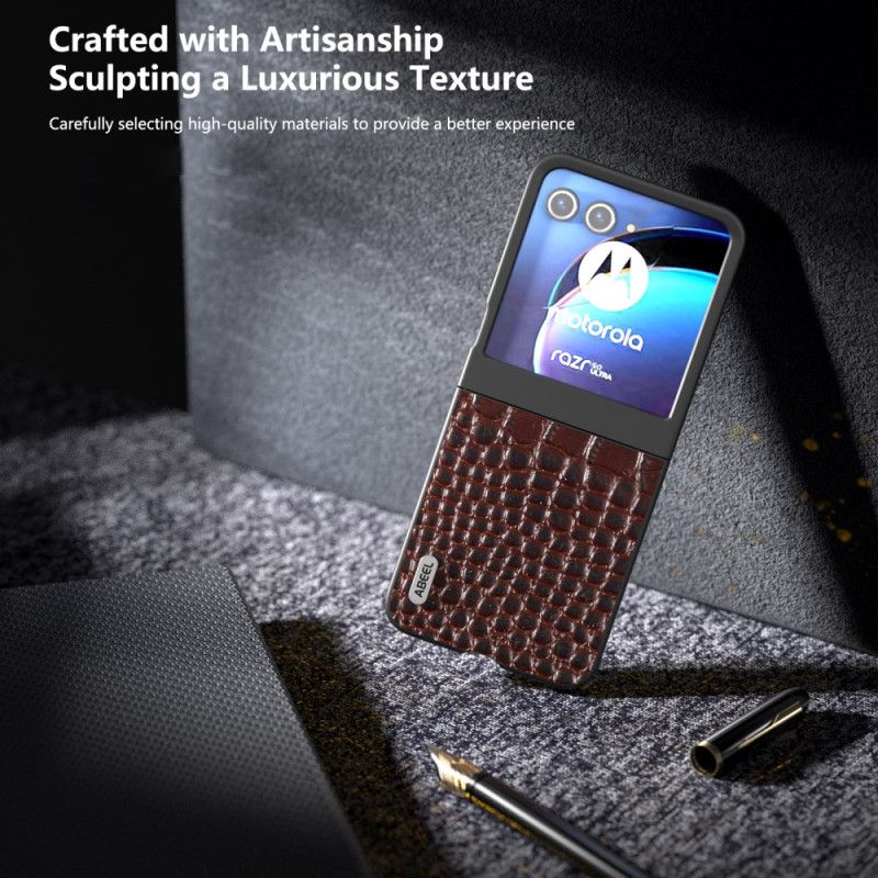 Kuori Motorola Razr 50 Krokotiilinahka Abeel