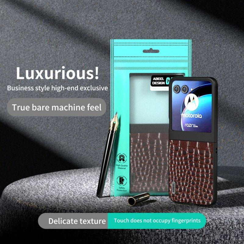 Kuori Motorola Razr 50 Krokotiilinahka Abeel