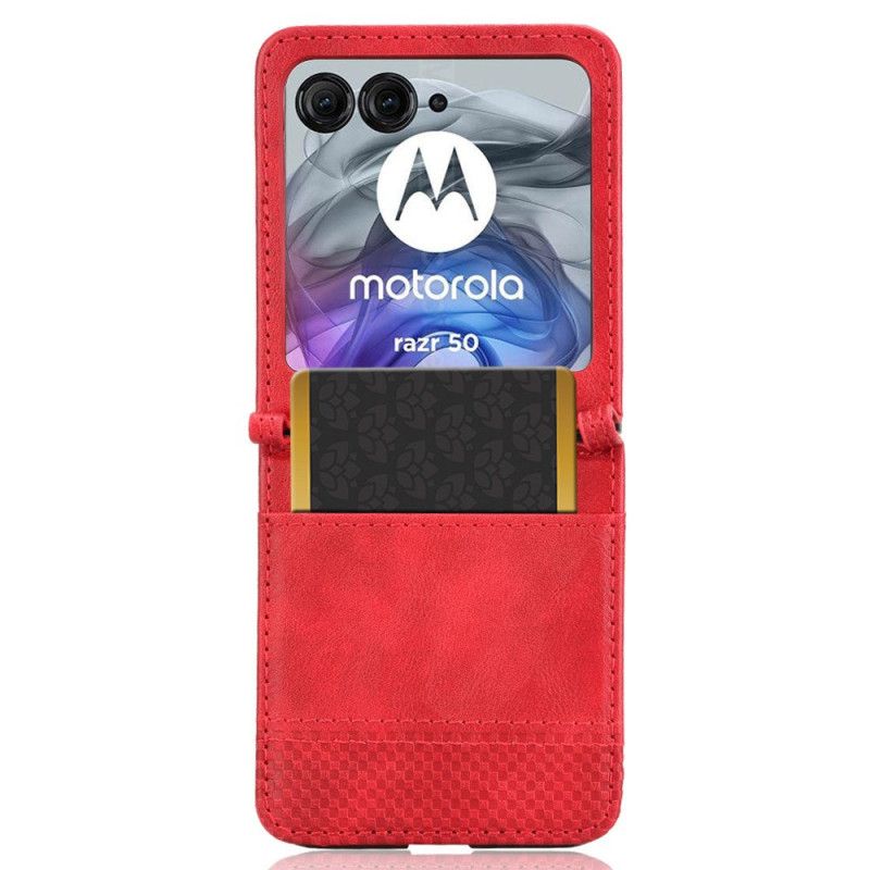 Kuori Motorola Razr 50 Vintaga Frieze -korttikotelo