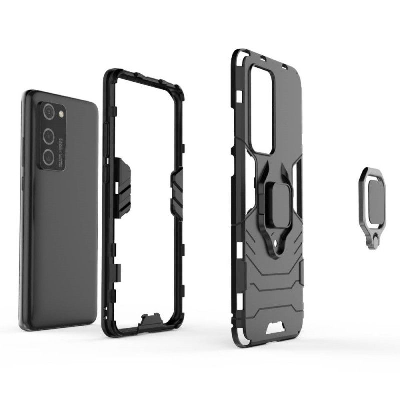 Kuori Huawei P40 Pro Punainen Musta Kestävä Rengas