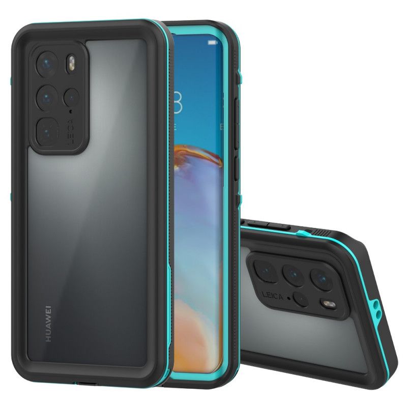 Kuori Huawei P40 Pro Tummansininen Musta Vedenpitävä Kuorilaatikko Suojakuori