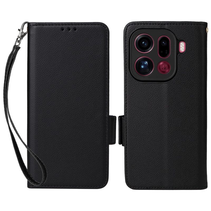 Kotelot Oppo Find X9 Pro 5g Hihnoilla Koristeltu Tekonahka