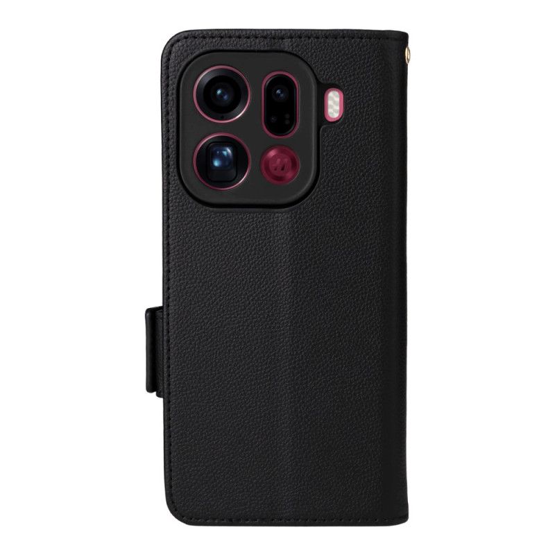 Kotelot Oppo Find X9 Pro 5g Hihnoilla Koristeltu Tekonahka