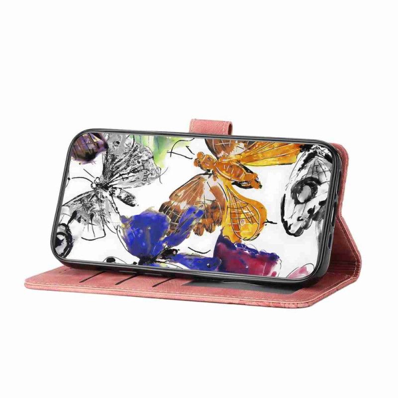 Kotelot Oppo Find X9 Pro 5g Mokkanahkakuvio Ja Perhoset