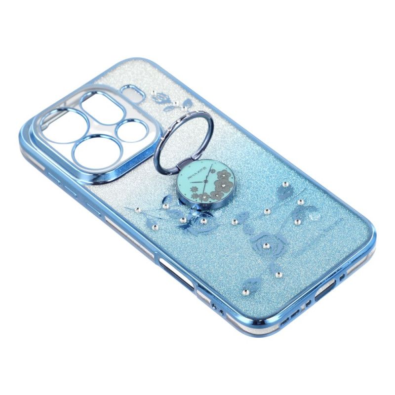 Kuori Oppo Find X9 Pro 5g Kadem Kukkia Ja Strasseja -sormuksenpidike