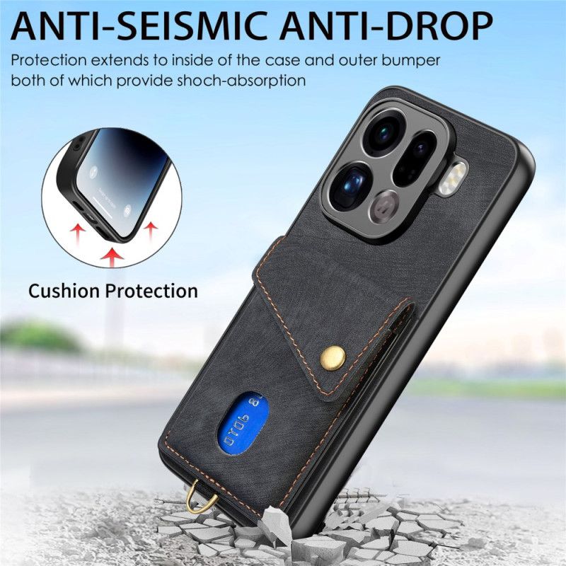 Kuori Oppo Find X9 Pro 5g Korttikotelo Ja Kaulanauha