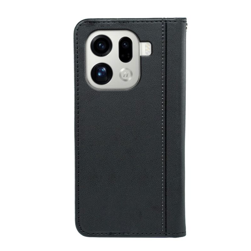 Nahkakotelo Oppo Find X9 Pro 5g Reunus Hihnalla Suojakuori