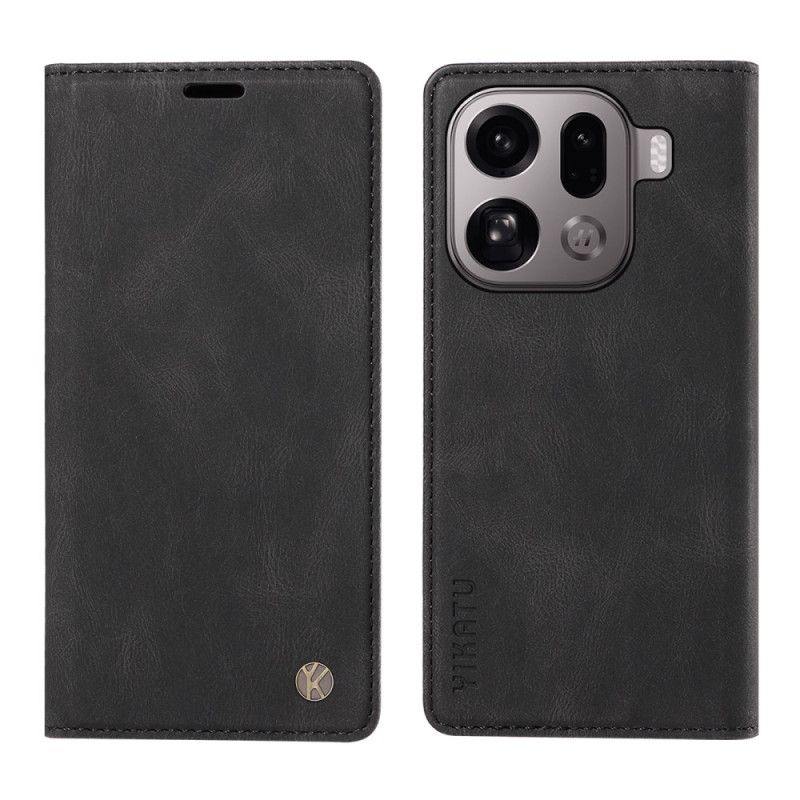 Nahkakotelo Oppo Find X9 Pro 5g Yikatu Mokkanahkakuvio Suojakuori