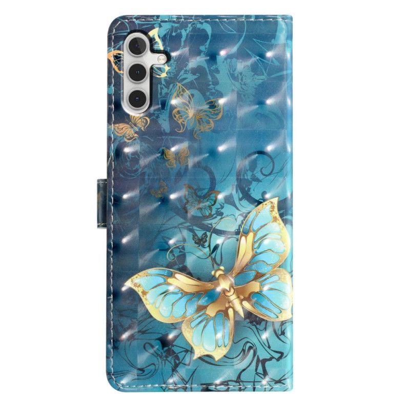 Kotelot Samsung Galaxy A16 5g Vihreät Ja Kultaiset Perhoset Suojakuori