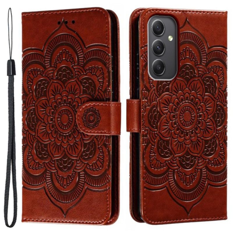 Nahkakotelo Samsung Galaxy A16 5g Mandala-hihnakuvio