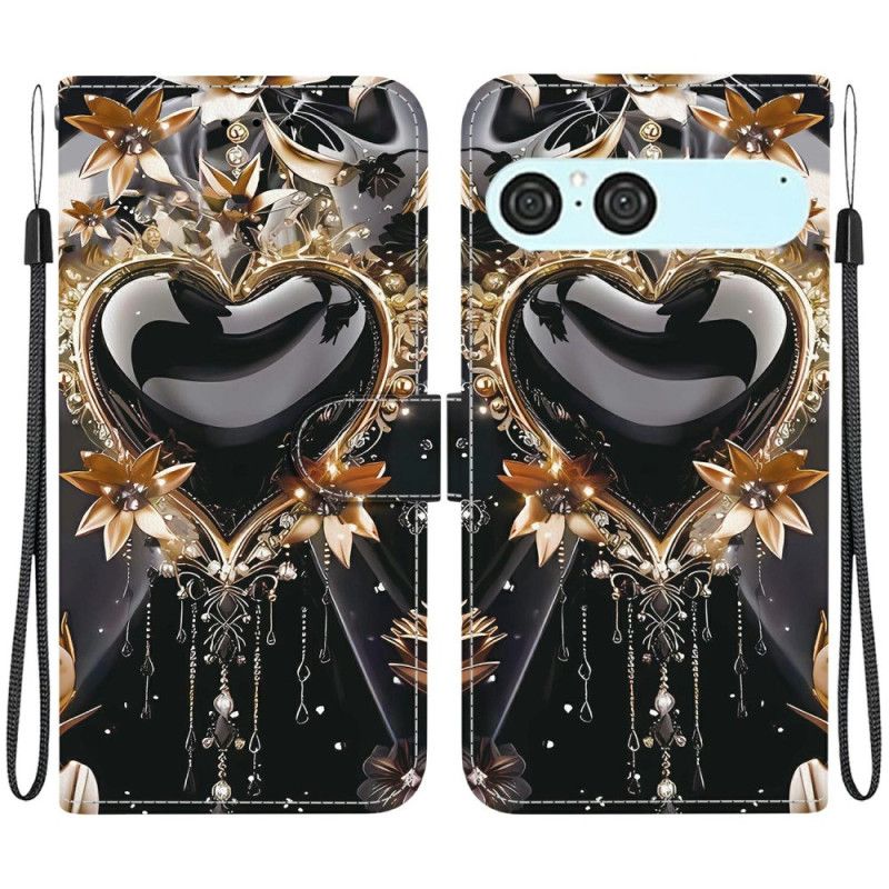 Kotelot Sony Xperia 10 Vii Musta Ja Kultainen Sydän Suojakuori