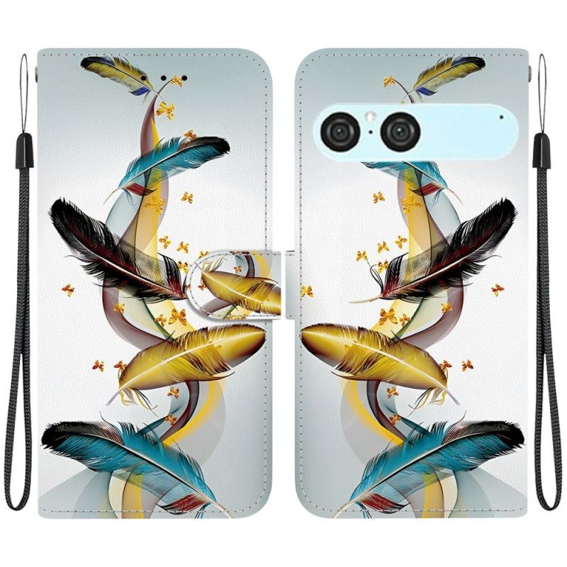 Kotelot Sony Xperia 10 Vii Puhelinkuoret Kultaiset Höyhenet