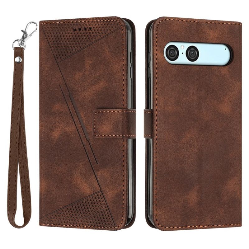 Nahkakotelo Sony Xperia 10 Vii Geometrinen Kuvio