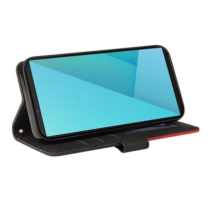 Nahkakotelo Sony Xperia 10 Vii Kaksivärinen Aaltoileva