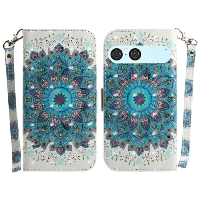 Nahkakotelo Sony Xperia 10 Vii Vihreä Mandala -avain