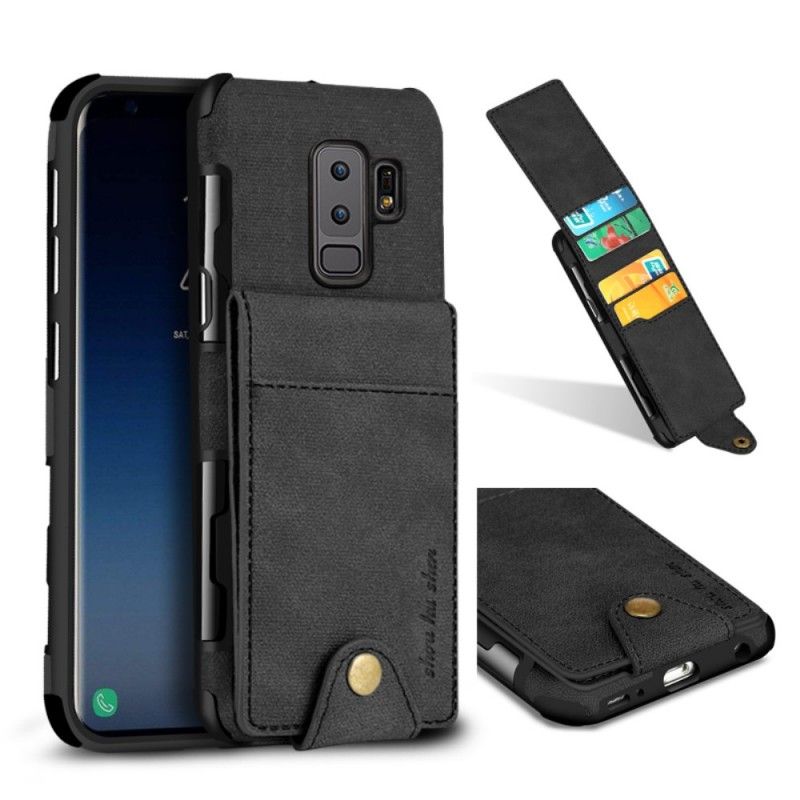 Case Kuoret Samsung Galaxy S9 Plus Musta Puhelinkuoret Taitettava Korttikotelo