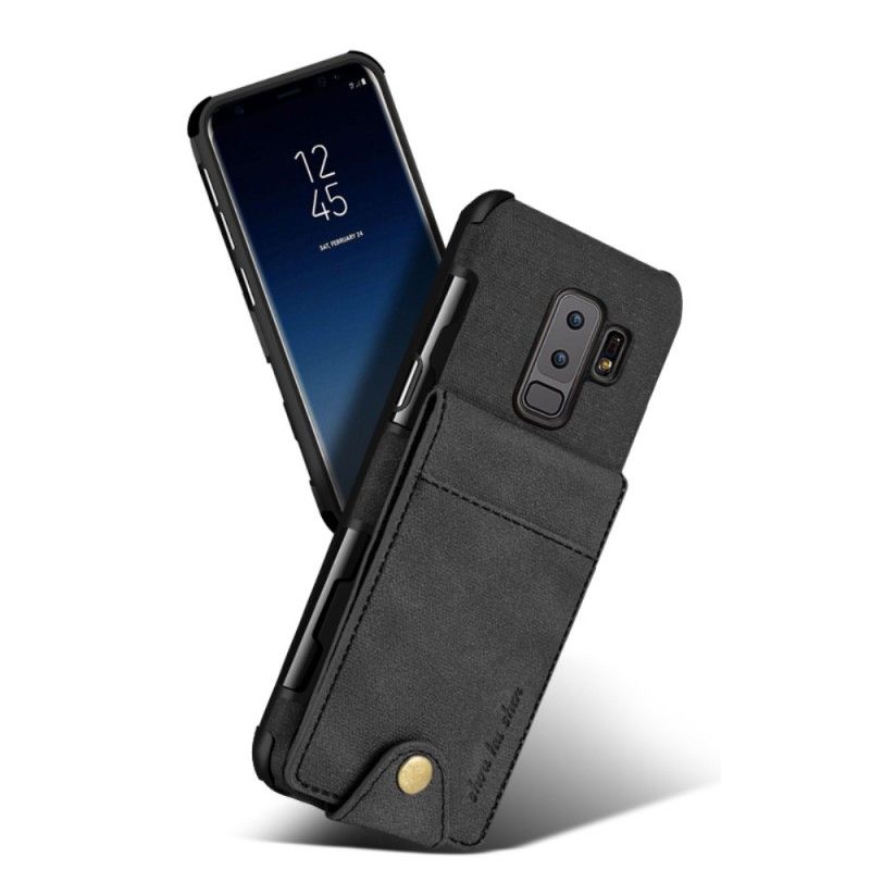 Case Kuoret Samsung Galaxy S9 Plus Musta Puhelinkuoret Taitettava Korttikotelo