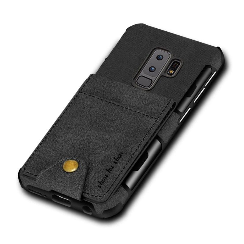 Case Kuoret Samsung Galaxy S9 Plus Musta Puhelinkuoret Taitettava Korttikotelo