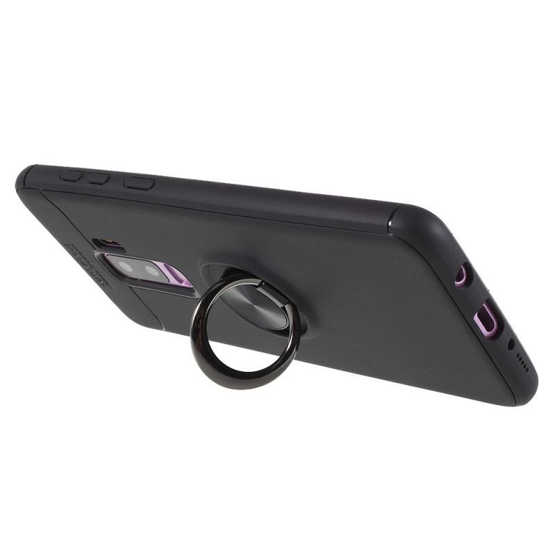 Kuori Samsung Galaxy S9 Plus Ruusukulta Musta Magneettinen Tukirengas Suojakuori