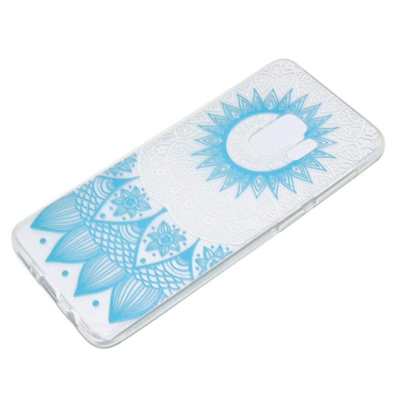 Kuori Samsung Galaxy S9 Plus Vaaleansininen Vaaleanpunainen Läpinäkyvä Värikäs Mandala Suojakuori