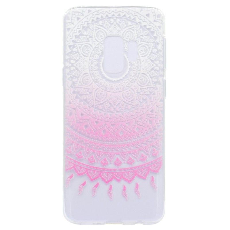 Kuori Samsung Galaxy S9 Plus Vaaleansininen Vaaleanpunainen Läpinäkyvä Värikäs Mandala Suojakuori