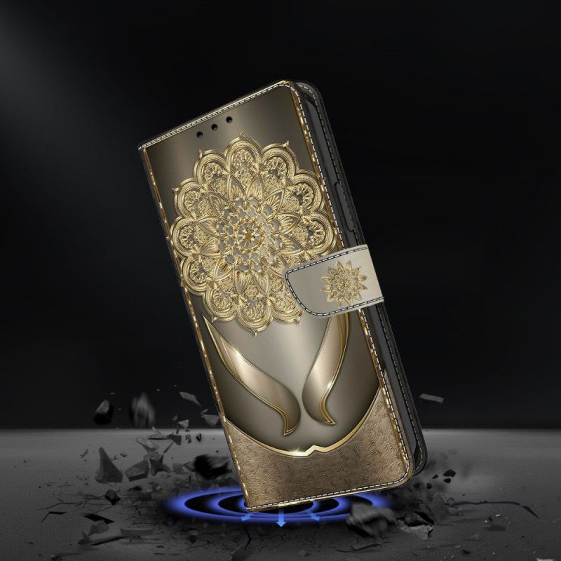 Kotelot Samsung Galaxy A17 4g / 5g Kultainen Kukkakuvio