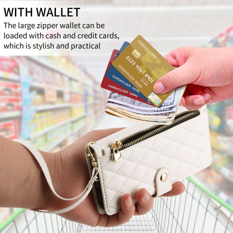 Kotelot Samsung Galaxy A17 4g / 5g Tikattu Hihnalla Ja Olkahihna Suojakuori