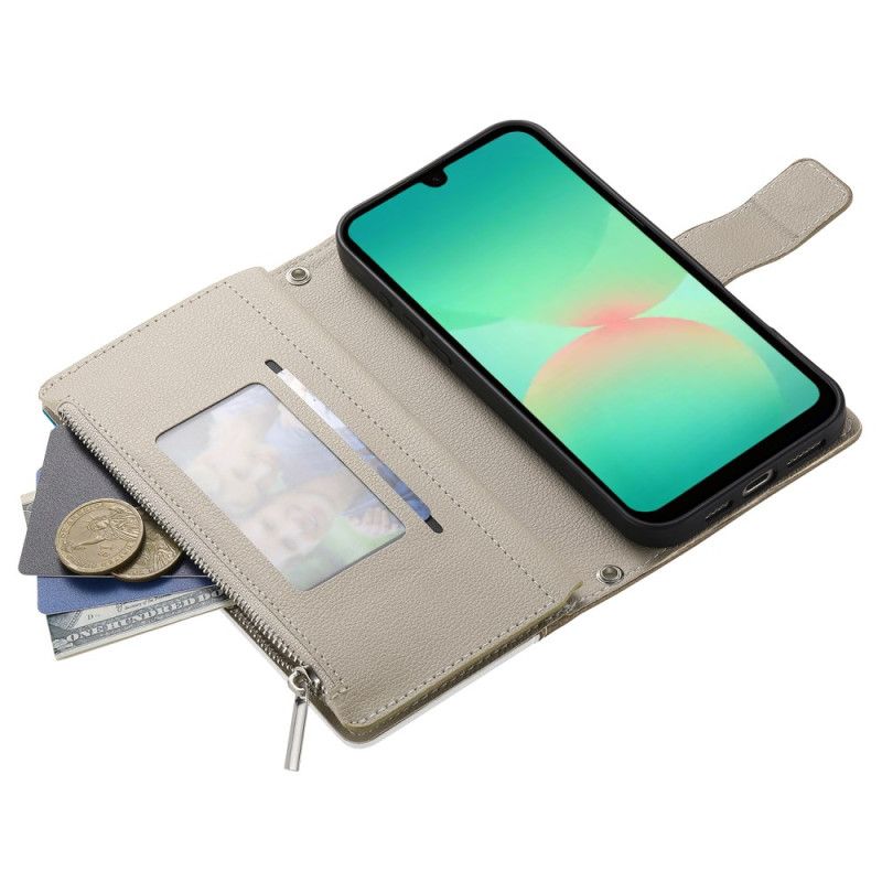 Kotelot Samsung Galaxy A17 4g / 5g Vetoketjullinen Ja Hihnallinen Lompakko