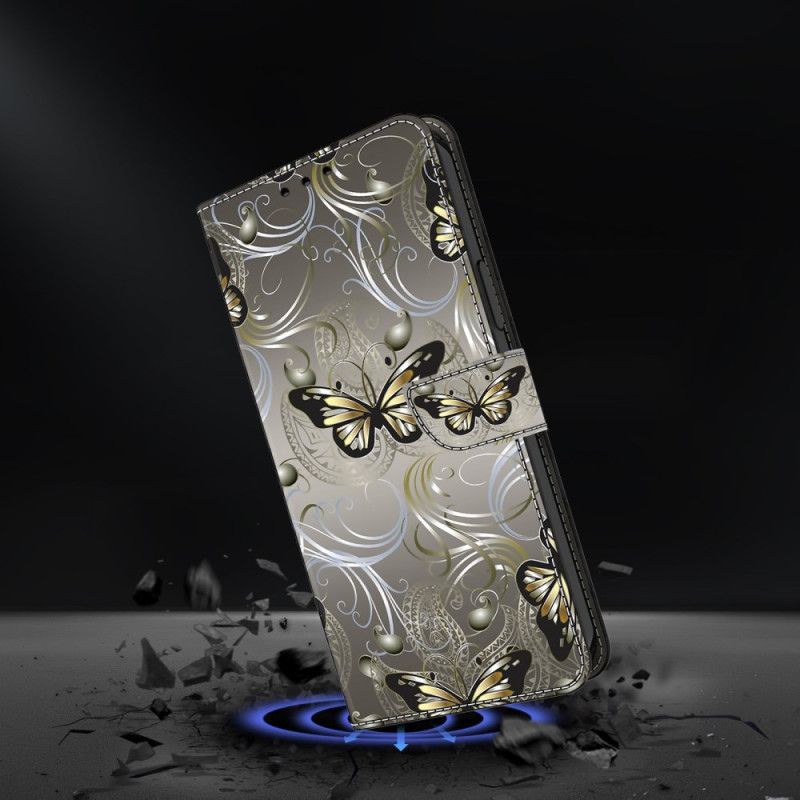 Nahkakotelo Samsung Galaxy A17 4g / 5g Pitsiperhoset