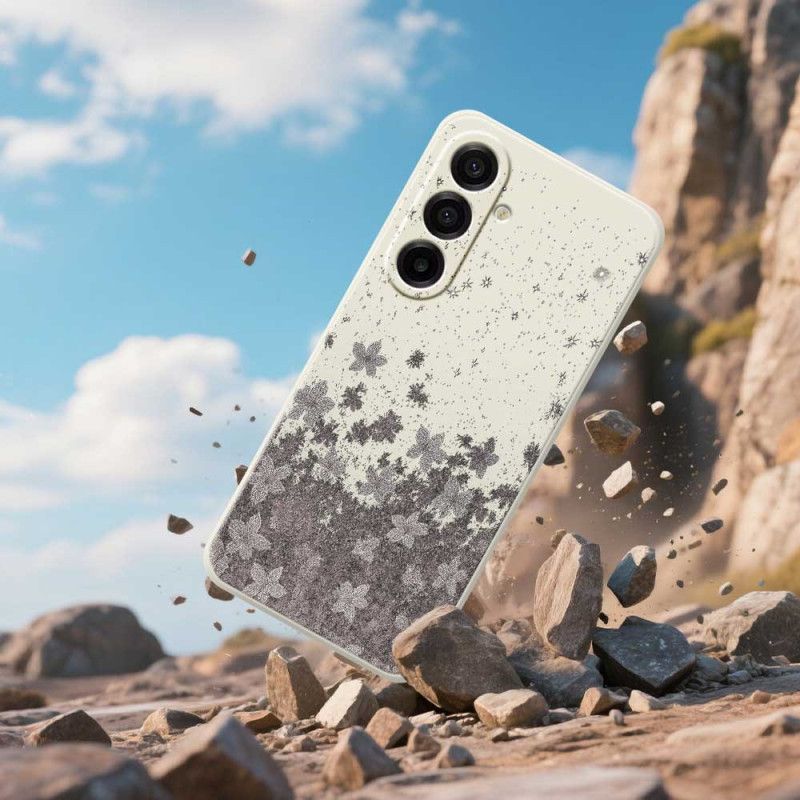 Puhelinkuoret Samsung Galaxy A17 4g / 5g Harmaa Kukkakuvio