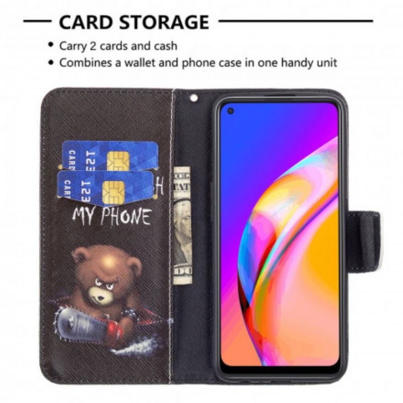 Flip Kotelot Oppo A94 5g Vaarallinen Karhu