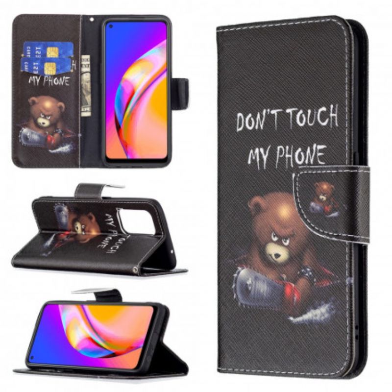 Flip Kotelot Oppo A94 5g Vaarallinen Karhu