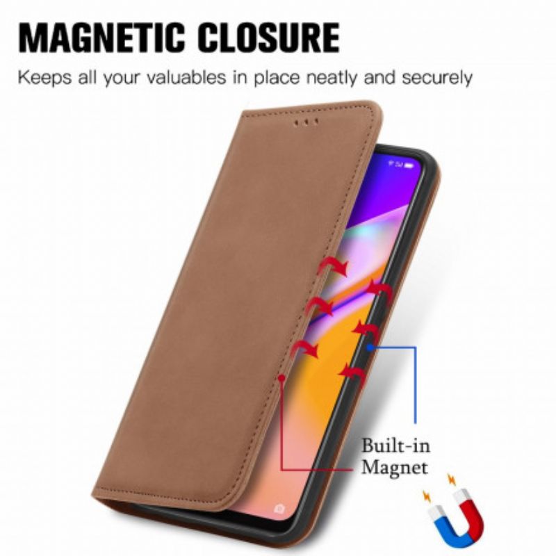 Nahkakuori Flip Kotelot Oppo A94 5g Puhelinkuoret Skin-touch