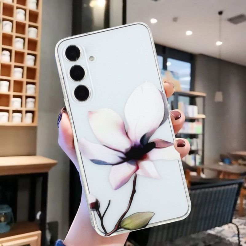 Kuori Samsung Galaxy S24 Fe Valkoinen Kukka Suojakuori