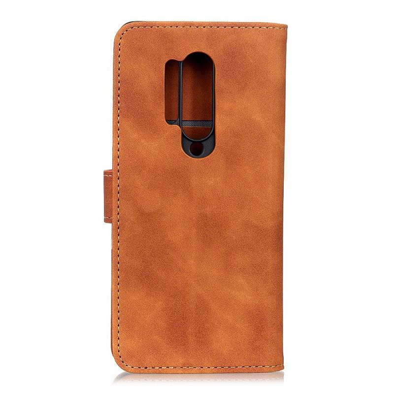 Kotelot OnePlus 8 Pro Punainen Musta Vintage Khazneh-Nahkaefekti Suojakuori