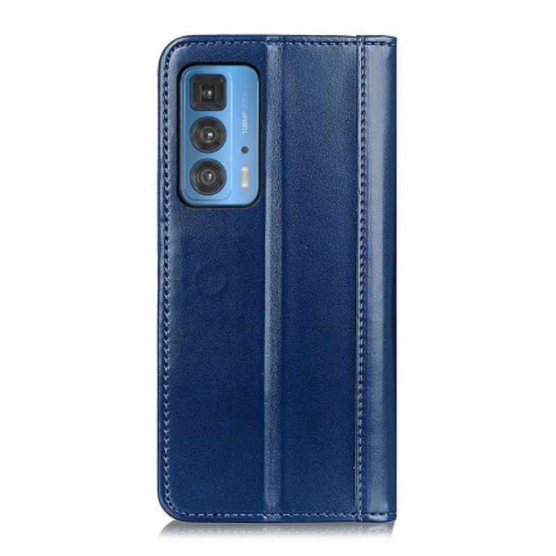 Flip Kotelot Motorola Edge 20 Pro Haljasnahkaa Suojakuori