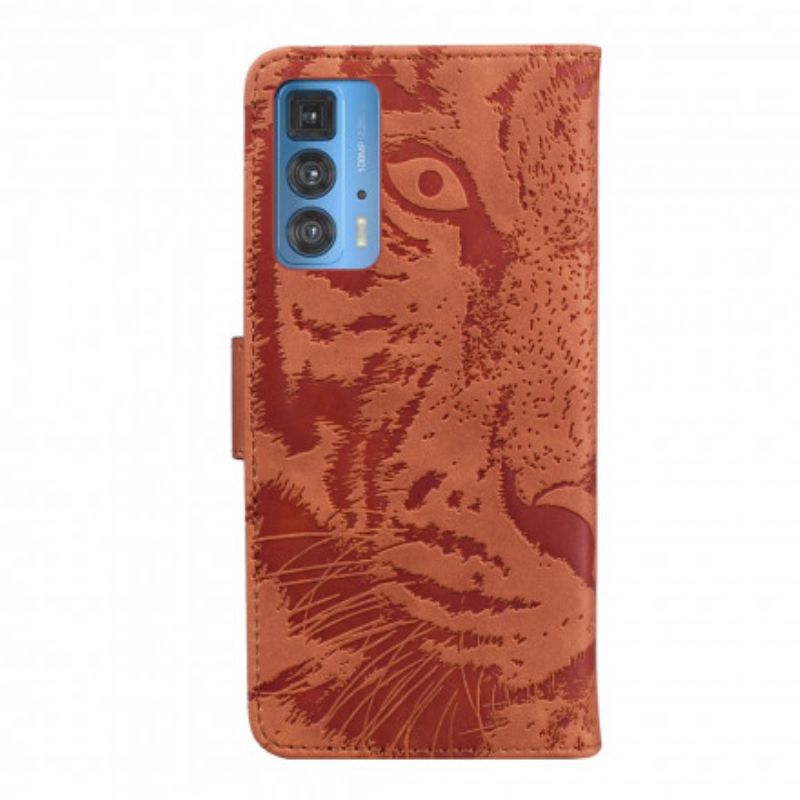 Flip Kotelot Motorola Edge 20 Pro Tiger Face Print