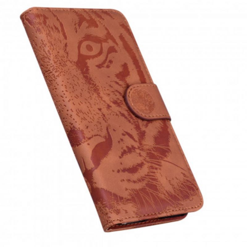Flip Kotelot Motorola Edge 20 Pro Tiger Face Print