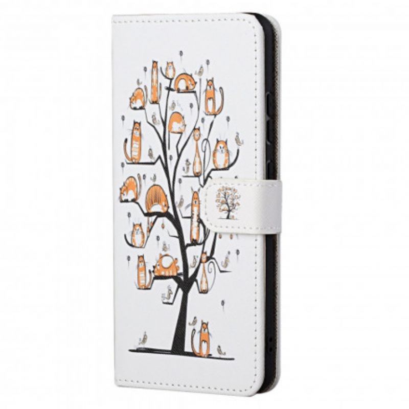 Kotelot Motorola Edge 20 Pro Puhelinkuoret Funky Cats Strappy