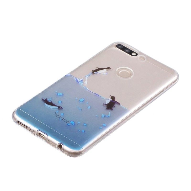 Kuori Honor 7C Pingviinien Läpinäkyvä Peli