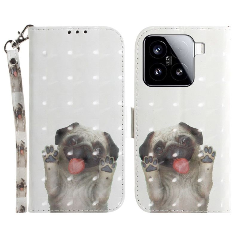 Kotelot Xiaomi 15 Mopsikuvioinen Kaulanauha