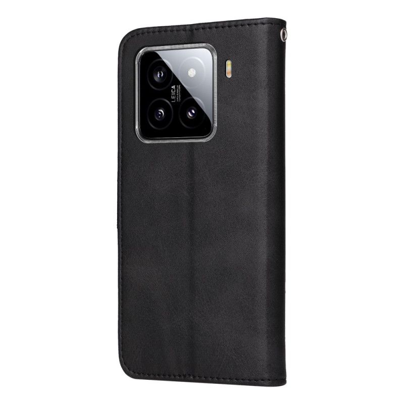 Kotelot Xiaomi 15 Puhelinkuoret Yksivärinen Nahkakuvioinen Hihna