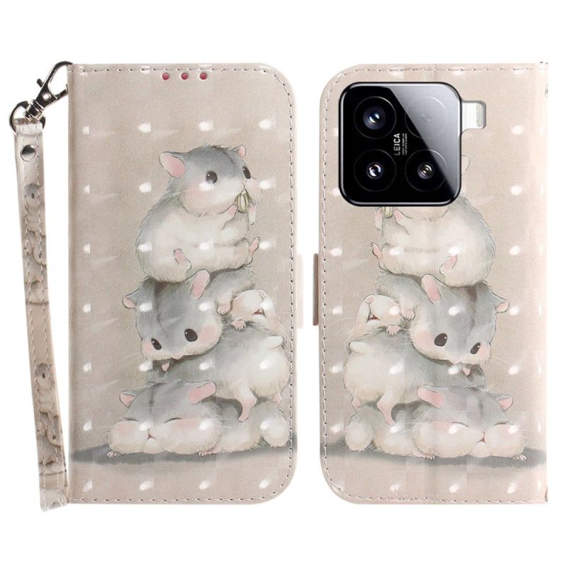 Kuoret Xiaomi 15 Hamsterikuvioinen Kaulanauha