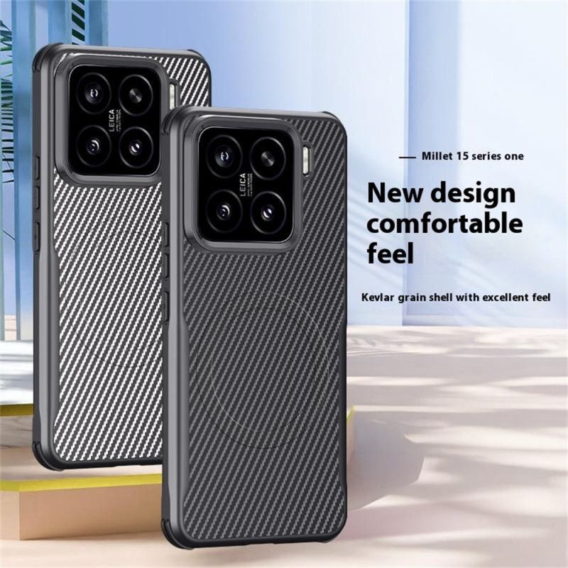 Kuori Xiaomi 15 Magsafe-yhteensopiva Hiilikuitu Suojakuori