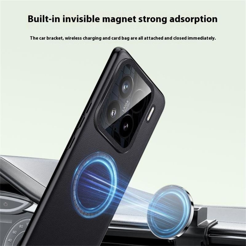 Kuori Xiaomi 15 Magsafe-yhteensopiva Nahkakuvioinen Suojakuori