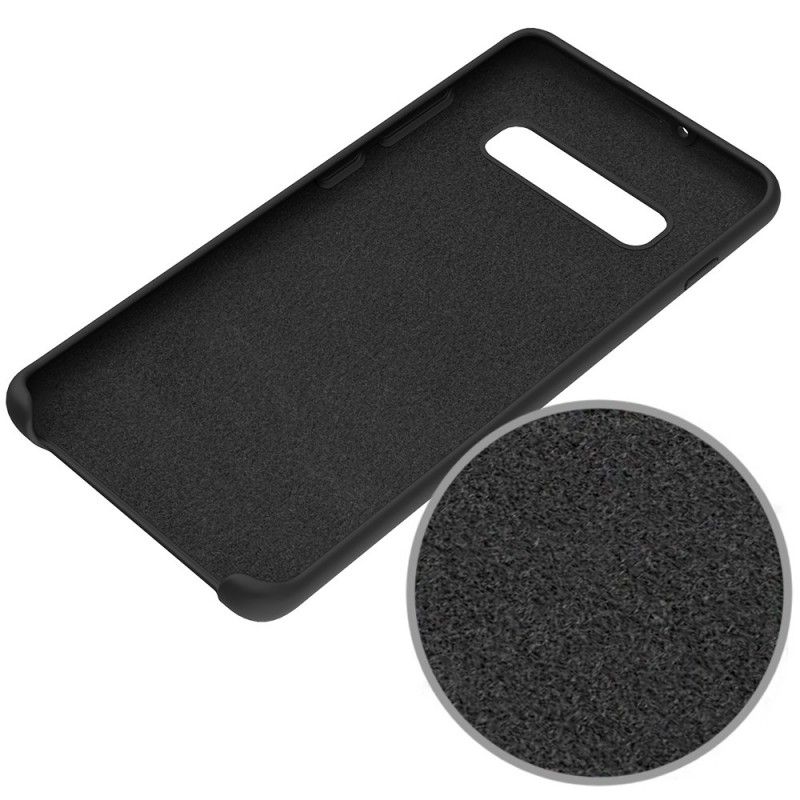 Kuori Samsung Galaxy S10 Plus Valkoinen Musta Silikoni