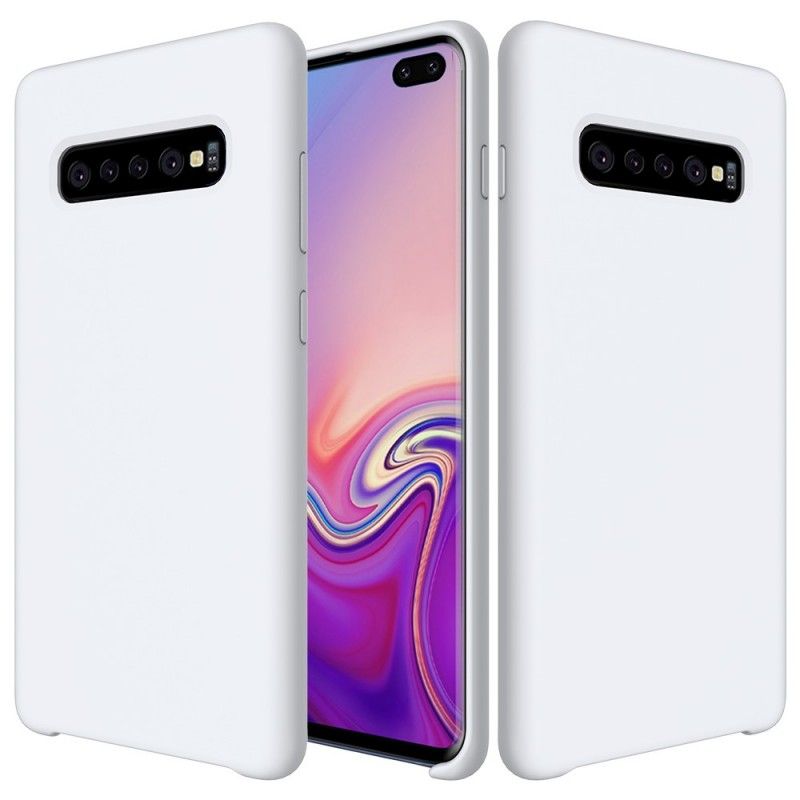 Kuori Samsung Galaxy S10 Plus Valkoinen Musta Silikoni