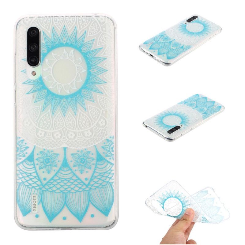 Kuori Xiaomi Mi 9 Lite Vaaleanpunainen Läpinäkyvä Värikäs Mandala Suojakuori